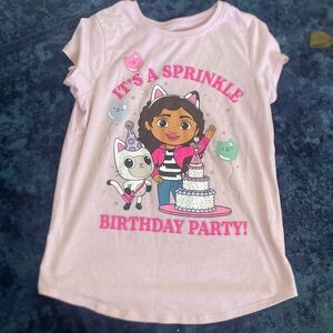 Pink Sprinkle Birthday Party T-Shirt 8Y